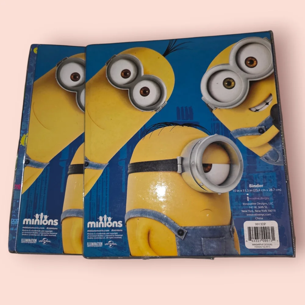 ^ 2 Minions 3-Ring Binders